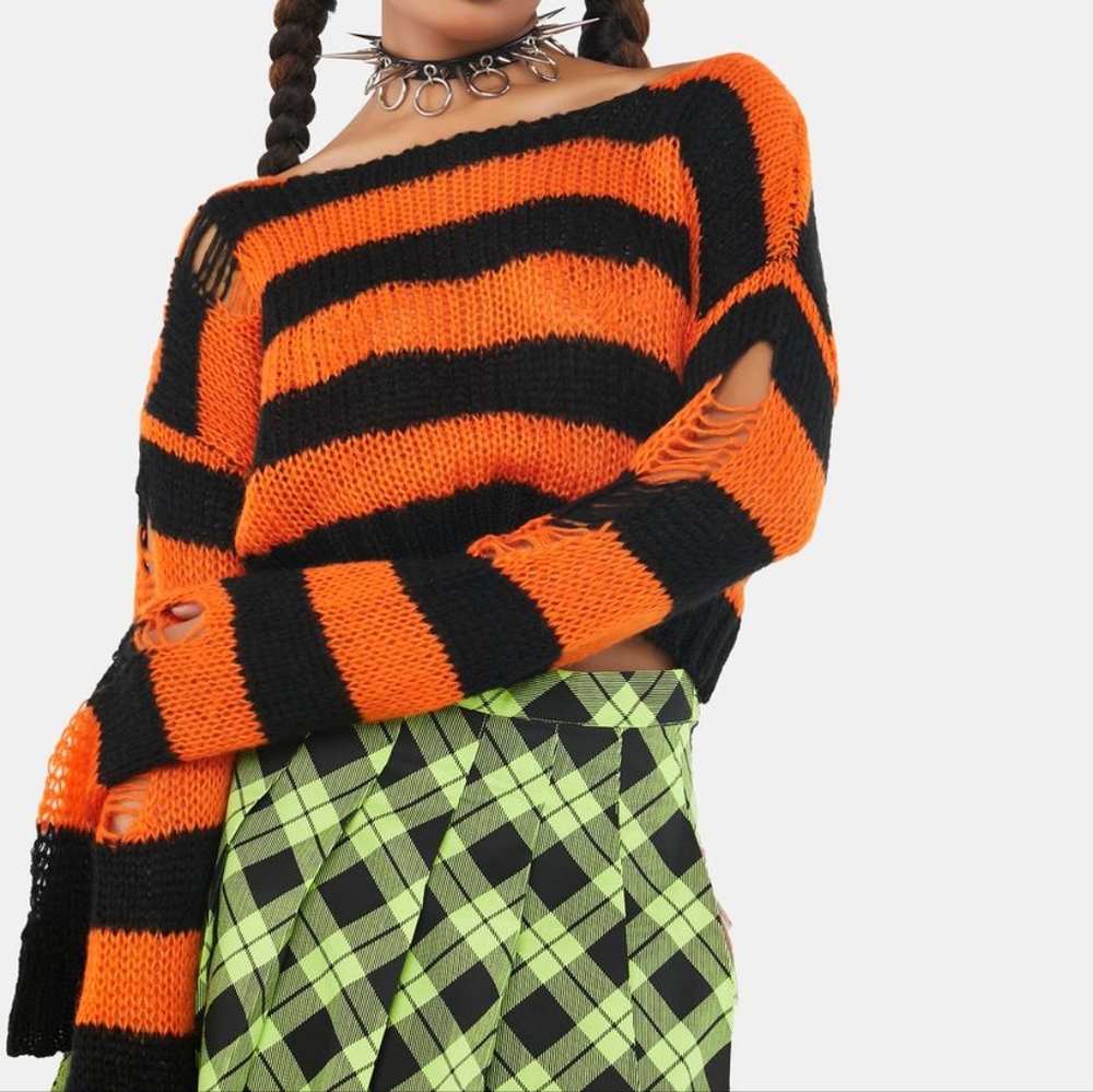 Night of Fright distressed sweater